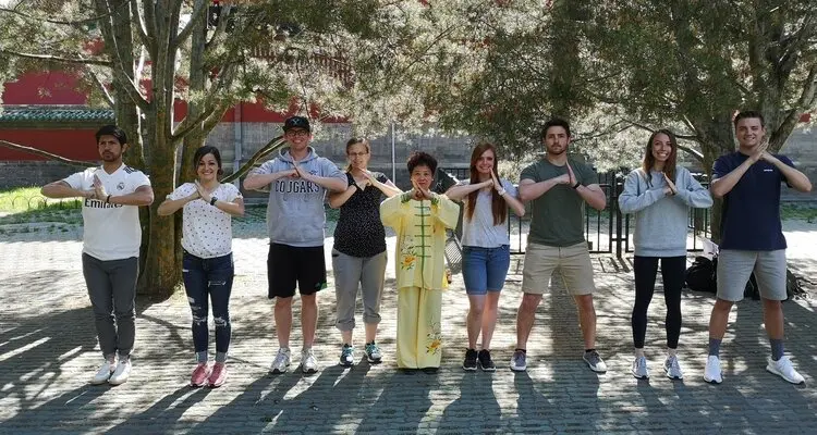 a morning excercise at the Temple of Heaven