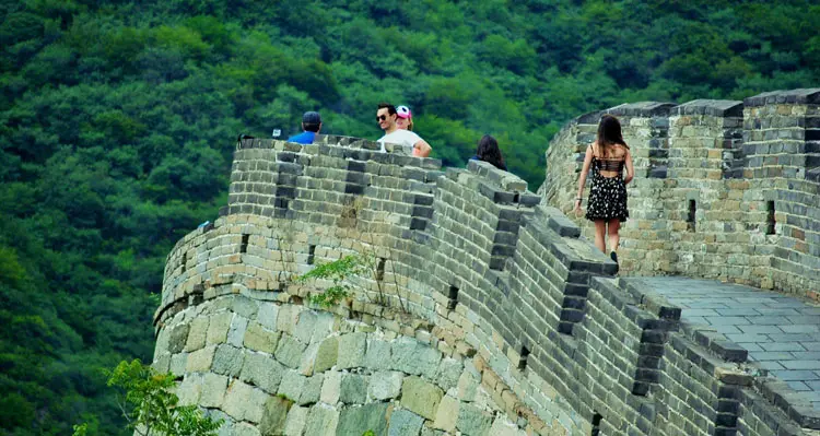 walking on the Great Wall