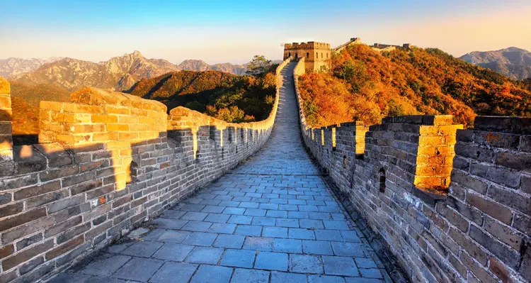 the Great Wall in fall