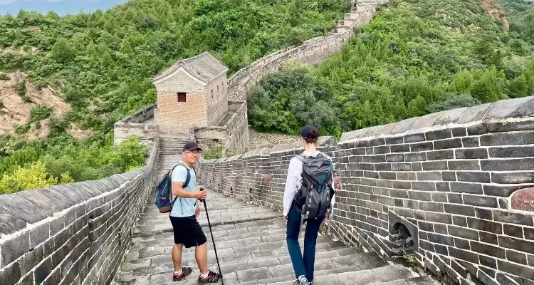 walk on Mutianyu section of the Great Wall