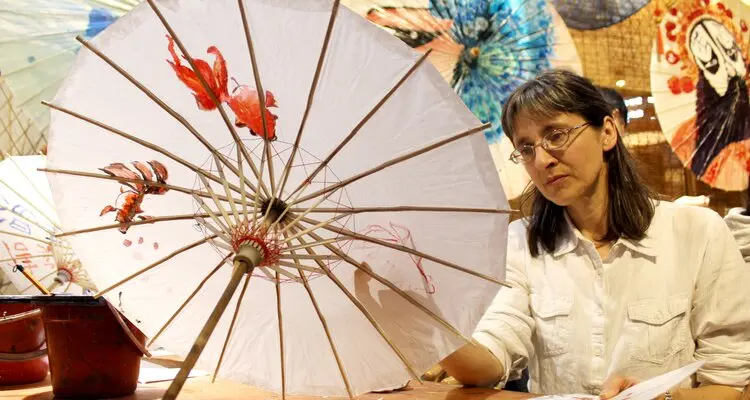 Hand-paint Oiled-Paper Umbrella