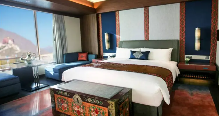 the hotel room with Potala Palace view