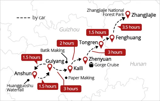 the intinerary of China golden triangle Tour