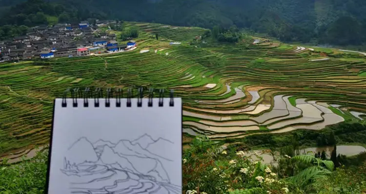 paint the terraced fields