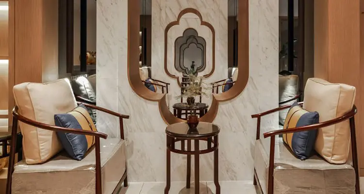 lobby of the hotel in zhenyuan