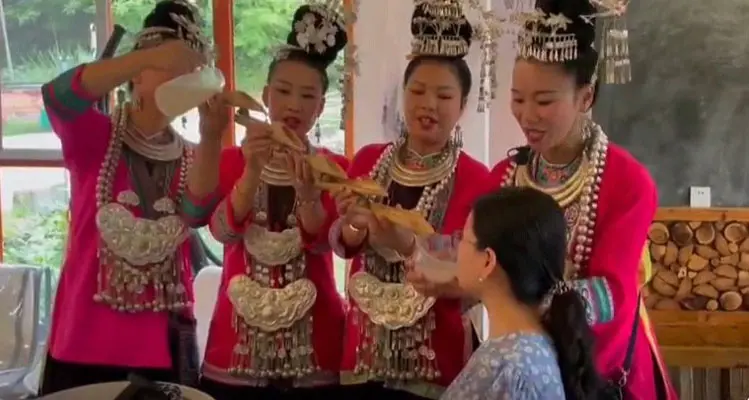 drinking with Dong people