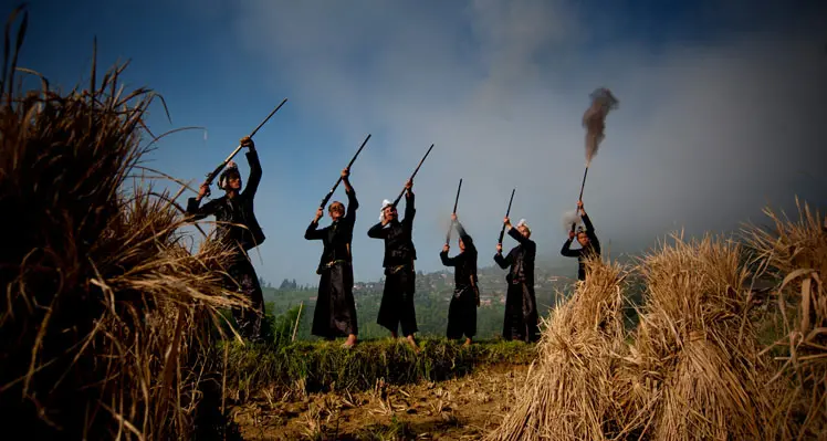 gunmen in the fields