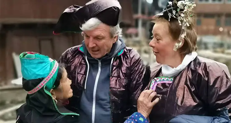 a couple with the dong traditional dress