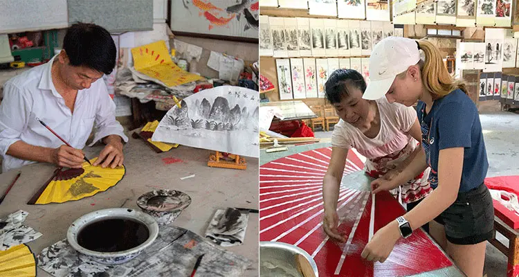 learn to make a painting fan