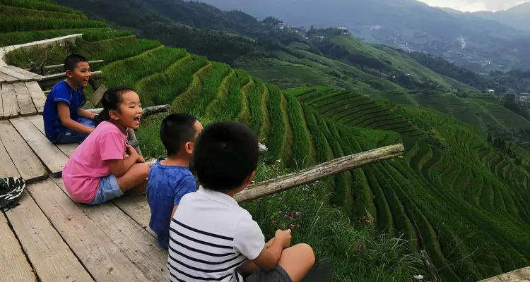 sitting on the terrace