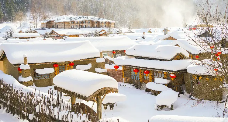 The Hotel in China Snow Town