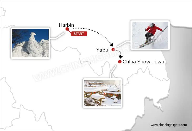 Tourist Map of Charming Northeast China