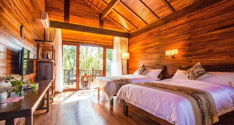 the bedroom of the hotel