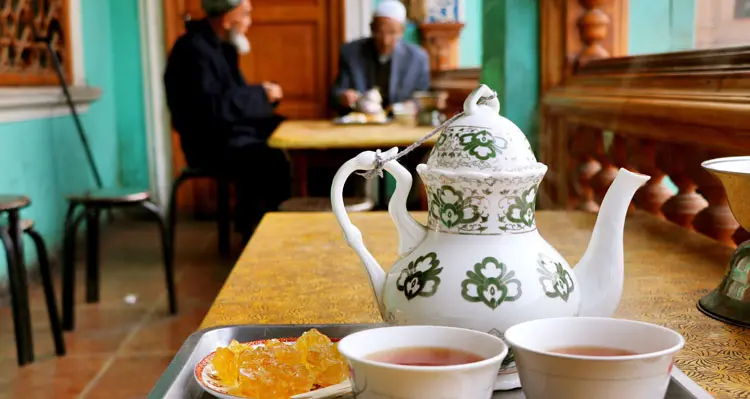 the typical Xinjiang afternoon tea