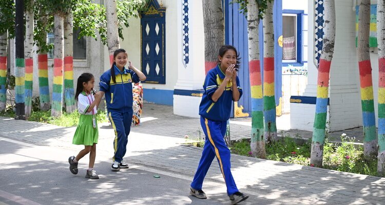 Kids playing on the street