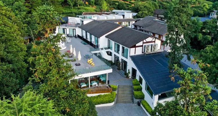 the exterior of local hotels in Wuyishan