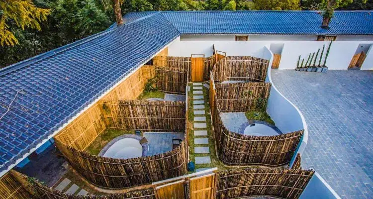 private open-air hotspring in hotel