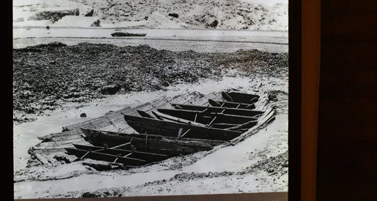 The excavation site of an ancient ship in Quanzhou
