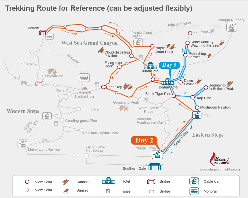 Map of Yellow Mountain