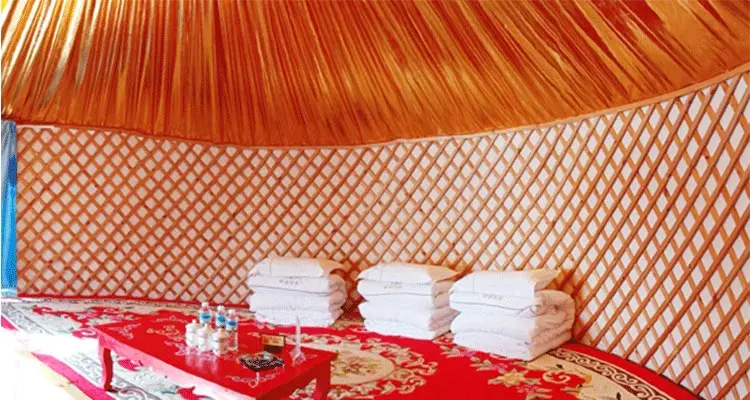 Caravan on the lake bank