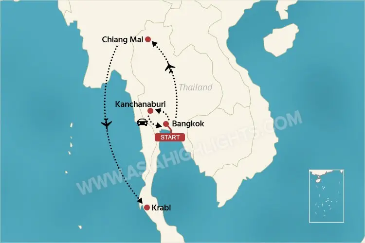 Southeast Asia Tour Map