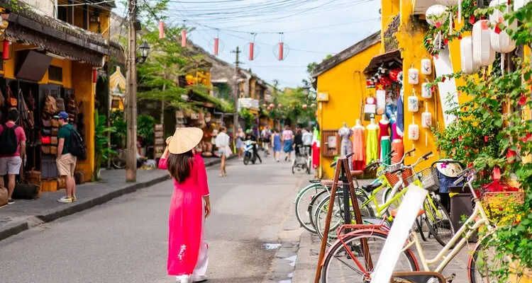 walking through Hoi An's enchanting old town