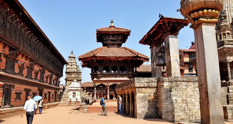 the ancient buildings in Kathmandu