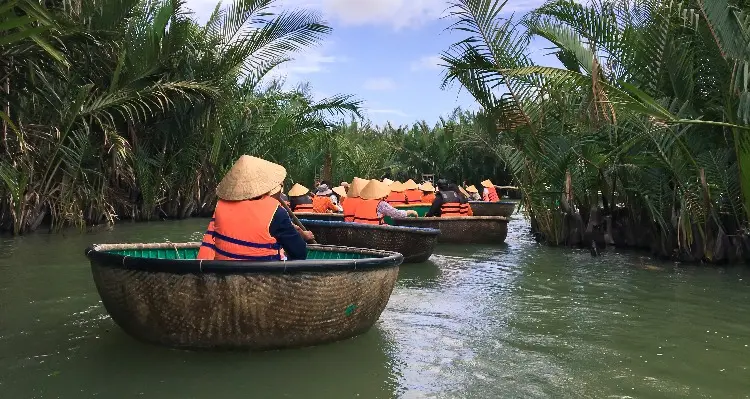 basket boats on the river